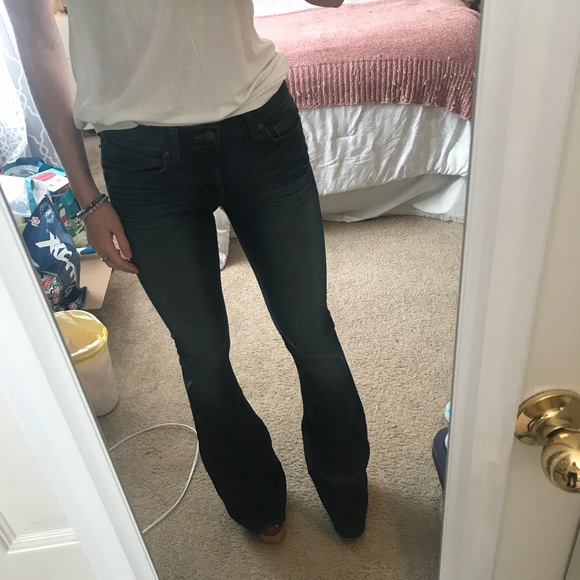 J Brand Dark Wash Flare Jeans - Picture 2 of 8